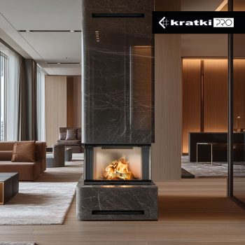 Камінна топка Kratki REGNOR 800/400 тристороння (8 кВт)